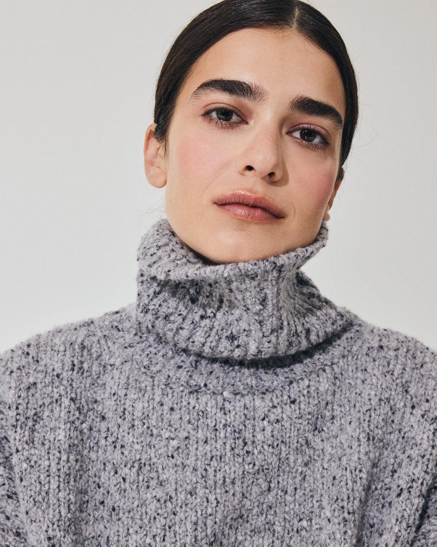 Scaglione MAXI PULL CASHMERE MULINE' GREY Sconto
