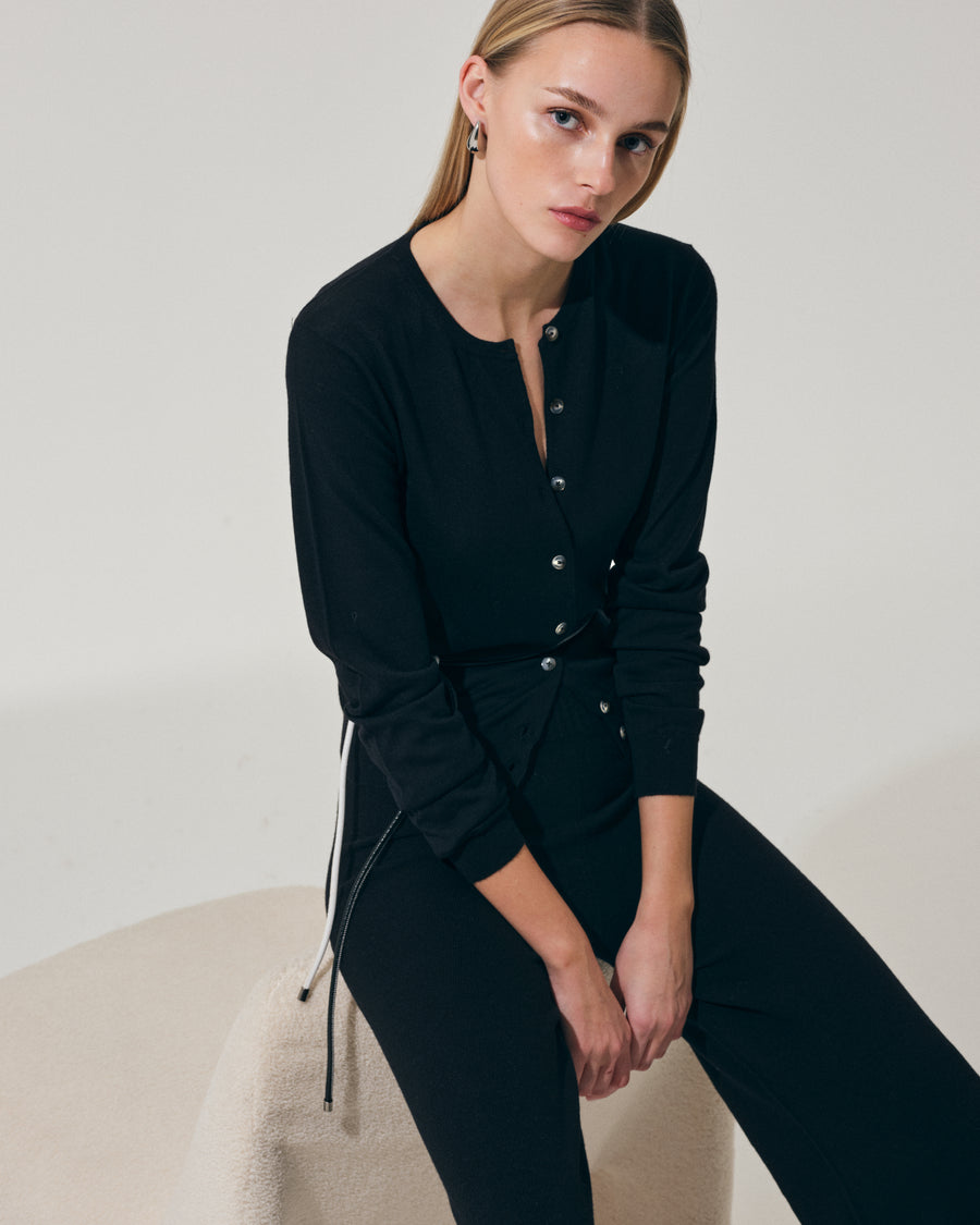 Scaglione REBECCA SLIM KASHSILK BLACK Economico