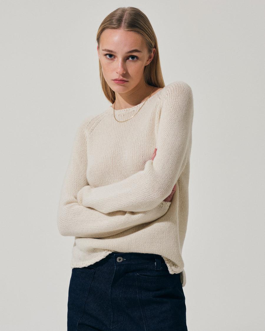 Scaglione BOAT NECK SUPER SOFT MILK Nuova