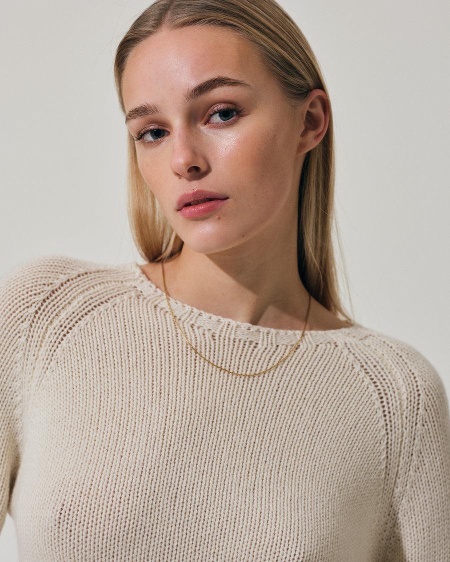 Scaglione BOAT NECK SUPER SOFT MILK Nuova