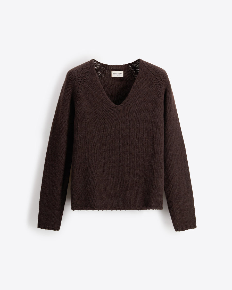 Scaglione V NECK SUPER SOFT EBANO Negozio online di fabbrica