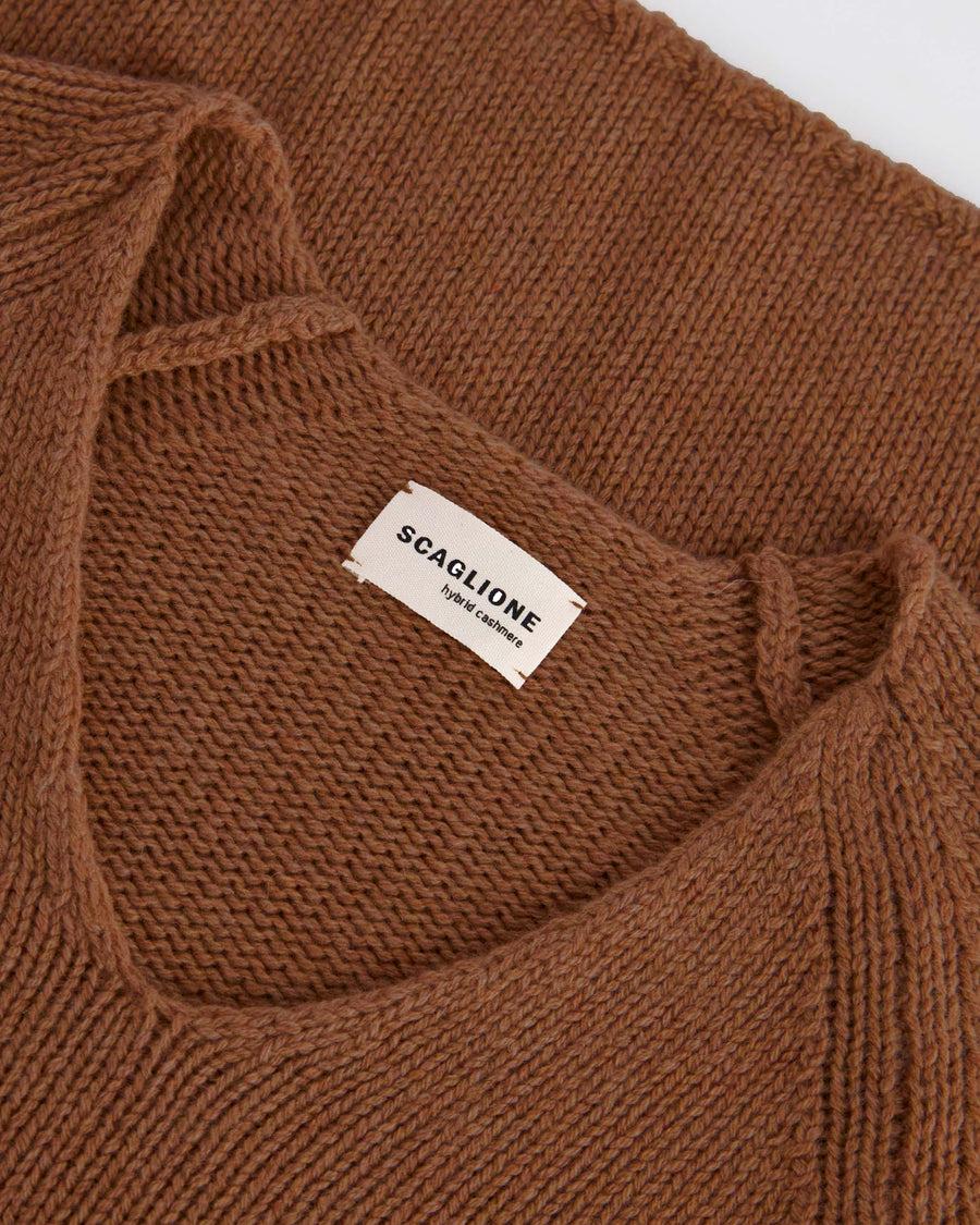 Scaglione V NECK SUPER SOFT RHUM Prezzo di fabbrica