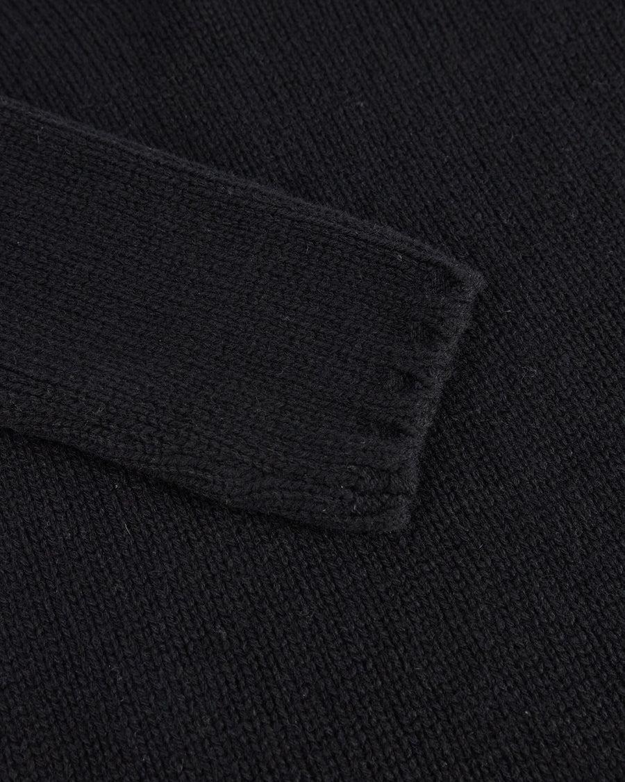 Scaglione V NECK SOFT HYBRID CASHMERE BLACK Comprare a buon mercato