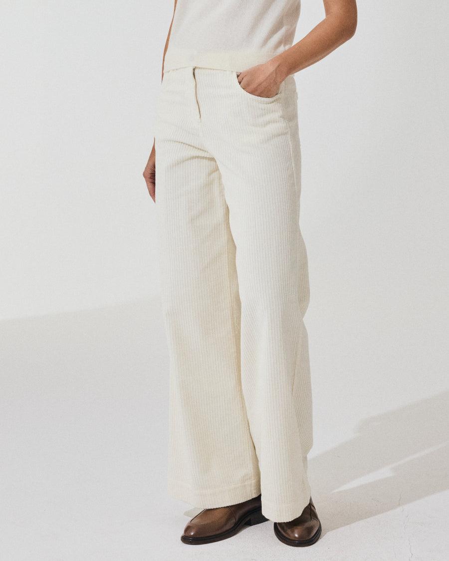 Scaglione PANT 5 TASCHE FLARE VELVET LATTE Black Friday
