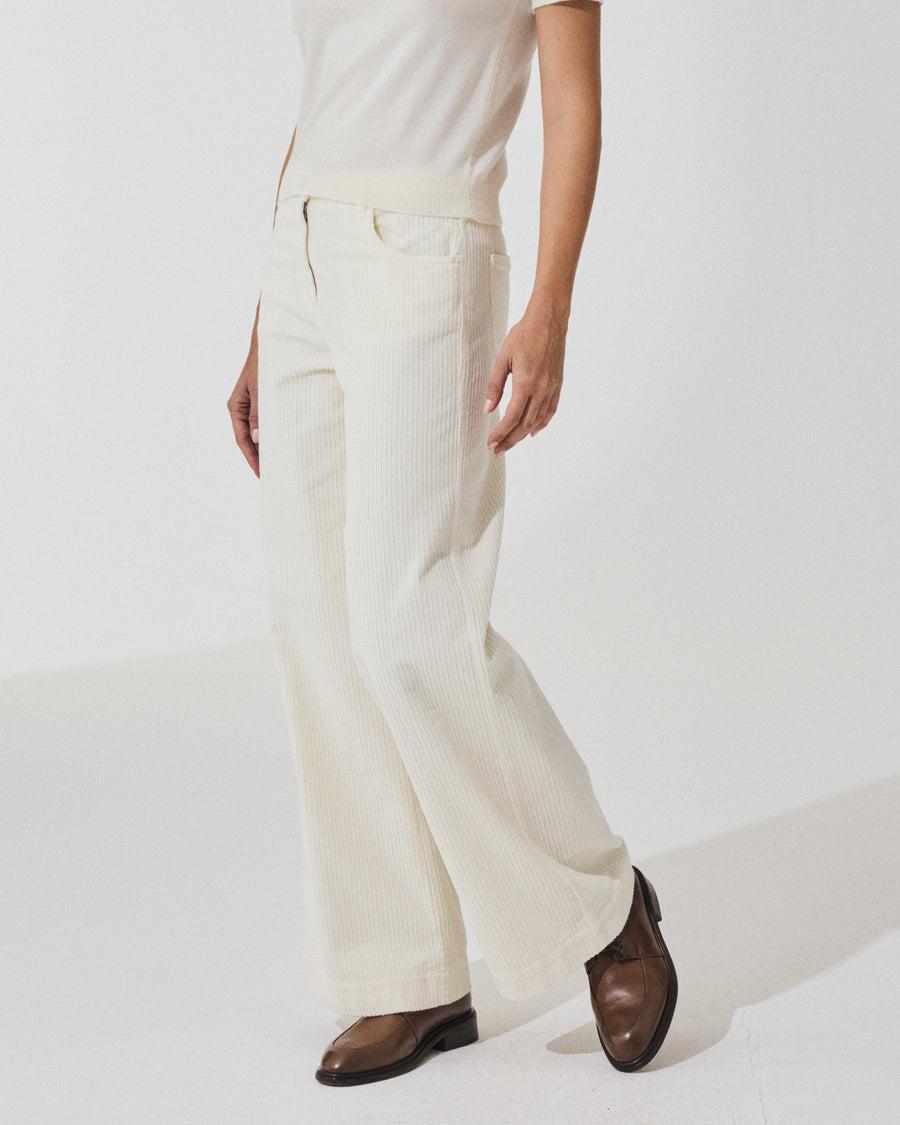 Scaglione PANT 5 TASCHE FLARE VELVET LATTE Black Friday