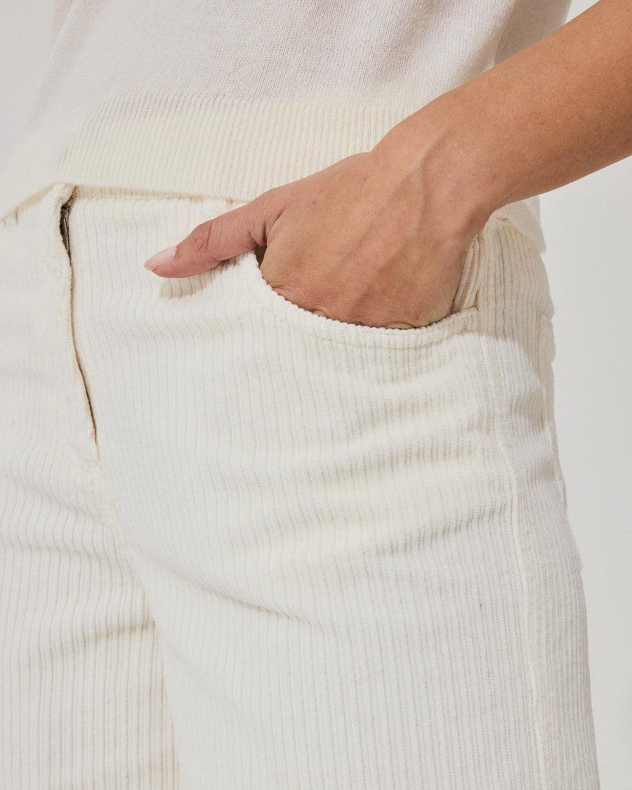 Scaglione PANT 5 TASCHE FLARE VELVET LATTE Black Friday