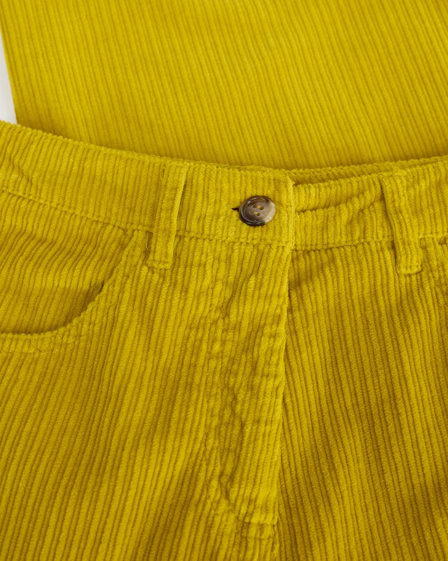 Scaglione PANT 5 TASCHE FLARE VELVET GIALLO Cyber Monday