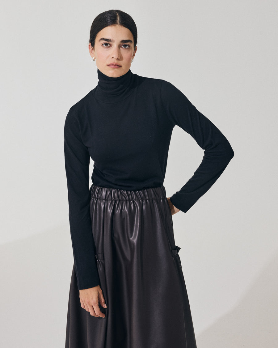 Scaglione TURTLENECK BASIC CASH/COT NERO Offerta per la Festa della Mamma