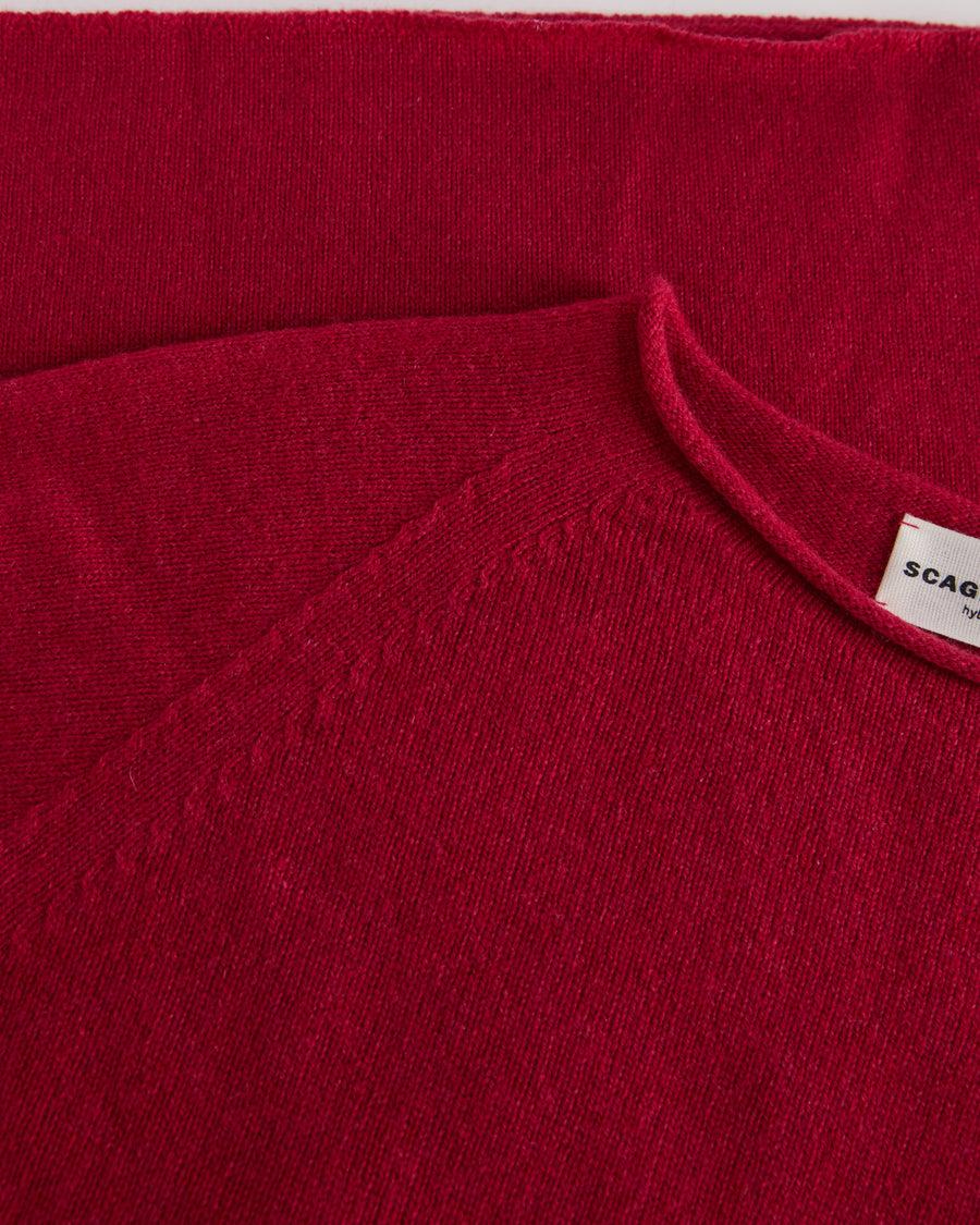 Scaglione ROUND NECK RAGLAN SEAMLESS HYBRID CASHMERE MAGENTA Offerta settimanale