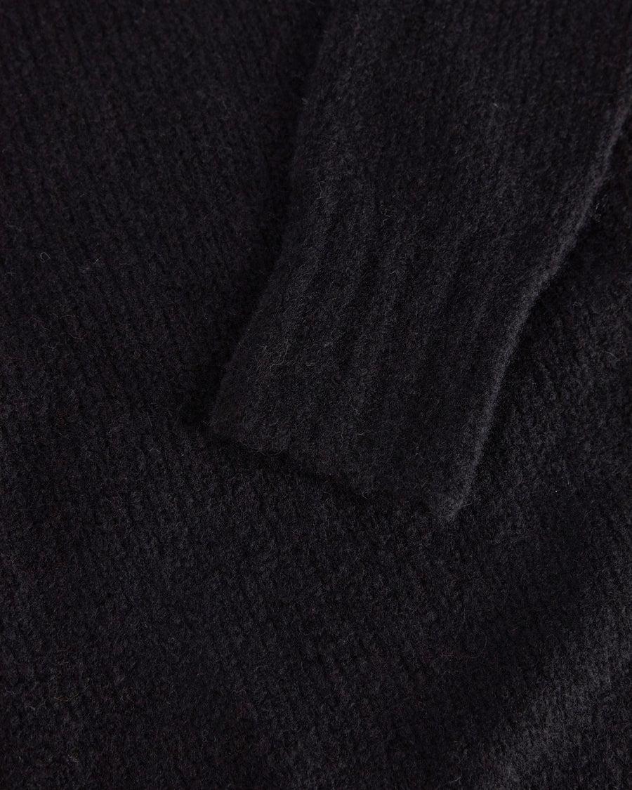 Scaglione ROUND NECK SLIM PUFFED CASHMERE SEAMLESS BLACK Ritorno libero