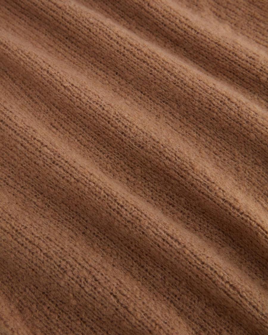 Scaglione ROUND NECK SLIM PUFFED CASHMERE SEAMLESS CAMEL Ultimi tre giorni