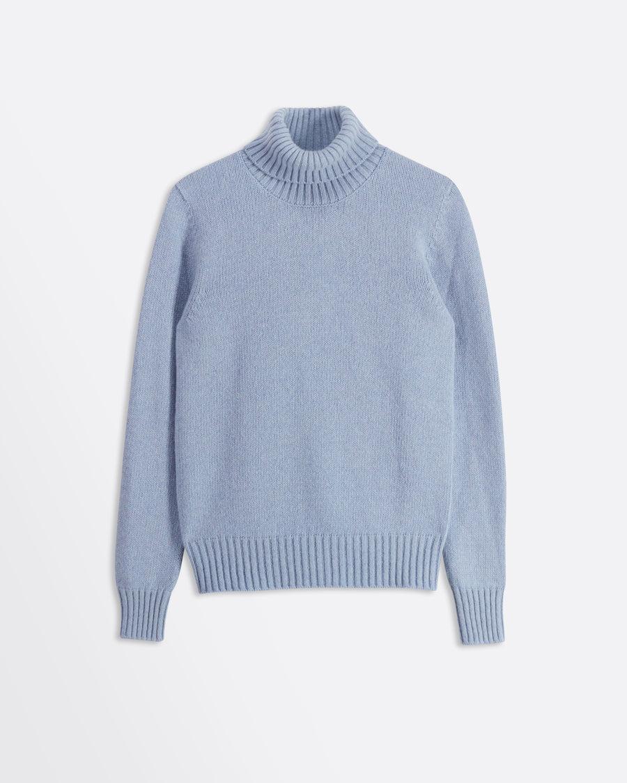 Scaglione TURTLE NECK SOFT HYBRID CASHMERE CELESTE ACQUISTA ORA