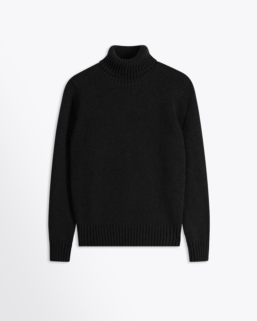 Scaglione TURTLE NECK SOFT HYBRID CASHMERE BLACK Latest stili