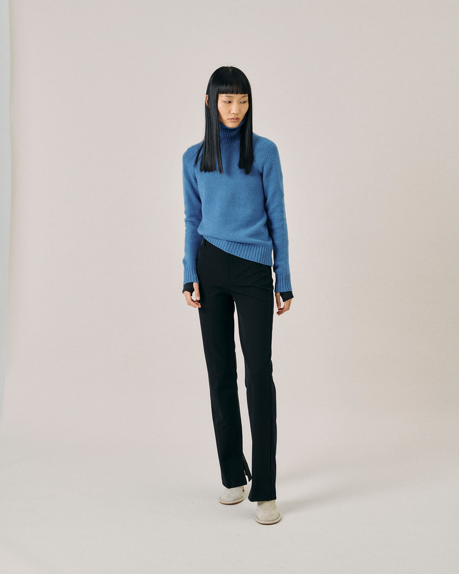 Scaglione TURTLE NECK SOFT HYBRID CASHMERE CORNFLOWER Ultimi due giorni