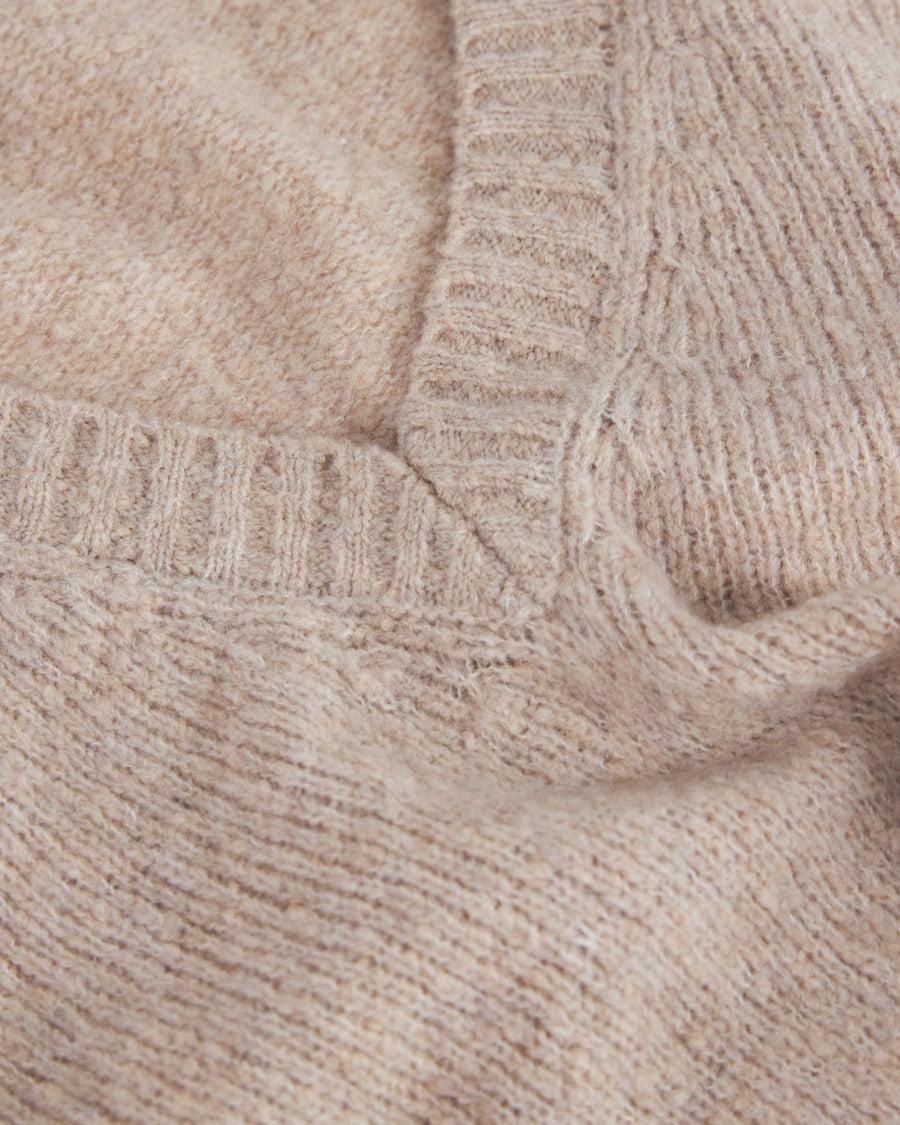 Scaglione V NECK OVER PUFFED CASHMERE BEIGE Only for today