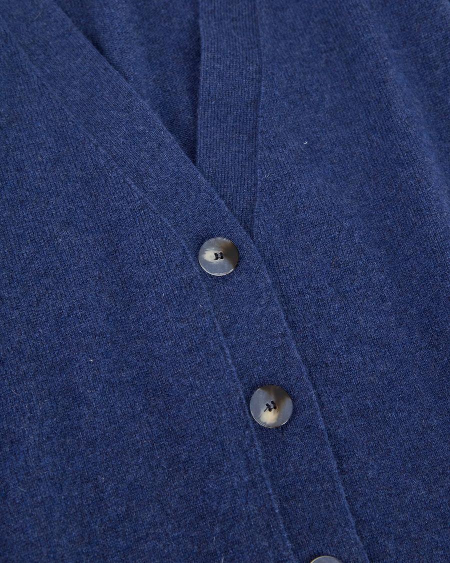 Scaglione CARDIGAN RAGLAN RIBBED SIDES DENIM Esporta salva