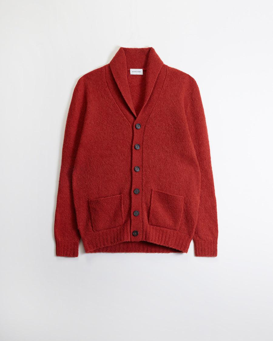 Scaglione CARDIGAN SCIALLE PUFFED CASHMERE CASHMERE RUST Qualità Garantita
