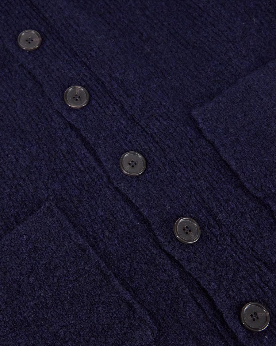 Scaglione CARDIGAN SCIALLE PUFFED CASHMERE CASHMERE NAVY Negozi Online