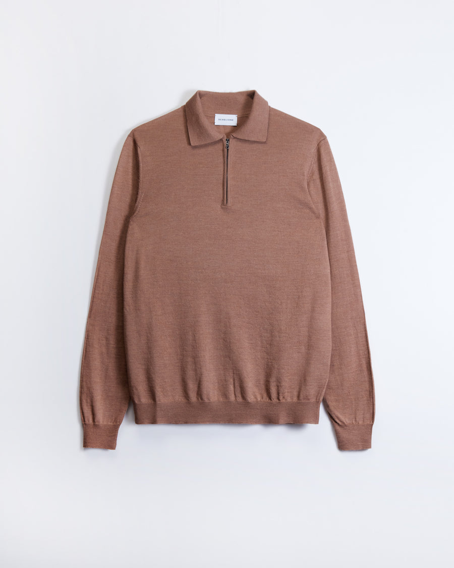 Scaglione POLO ZIP FINELUX CAMEL Promozione Limitata