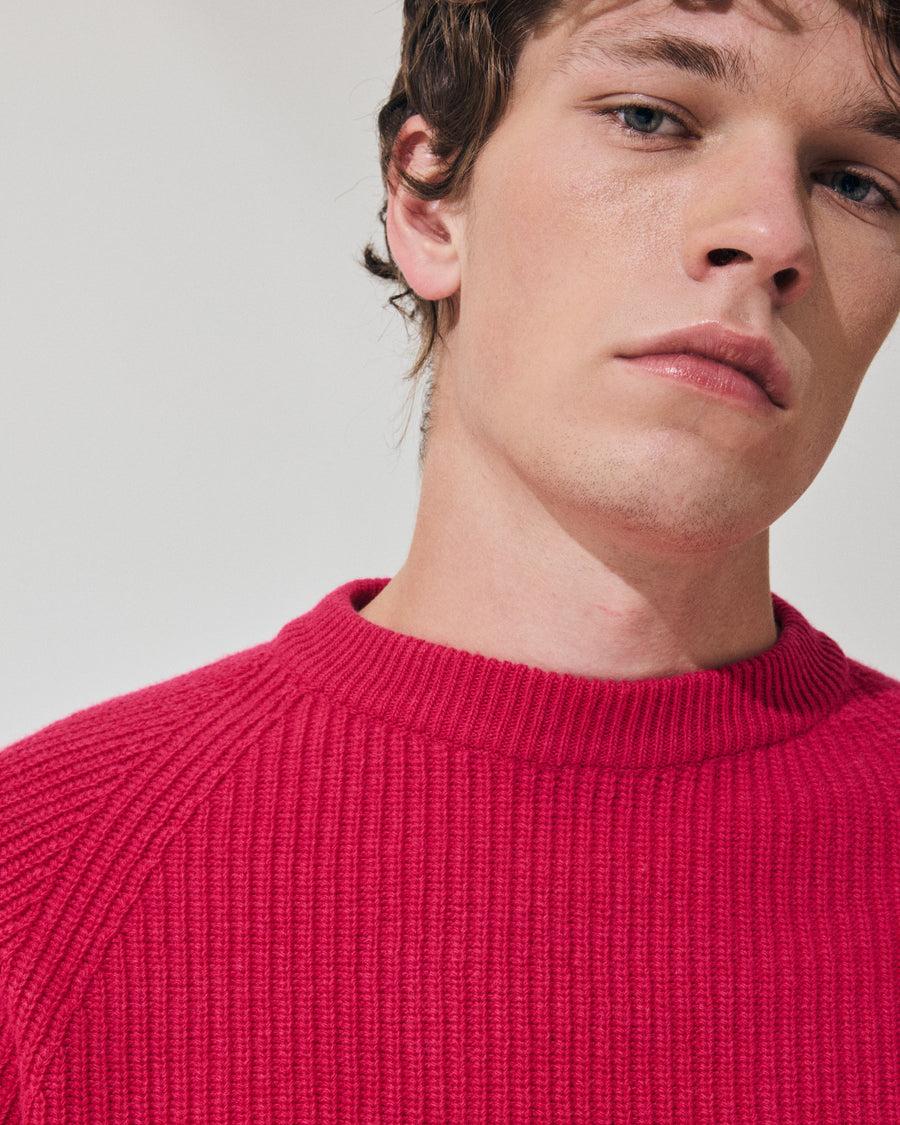 Scaglione ROUND NECK FISHERMAN MIX CASH FUXIA Affare Del Giorno