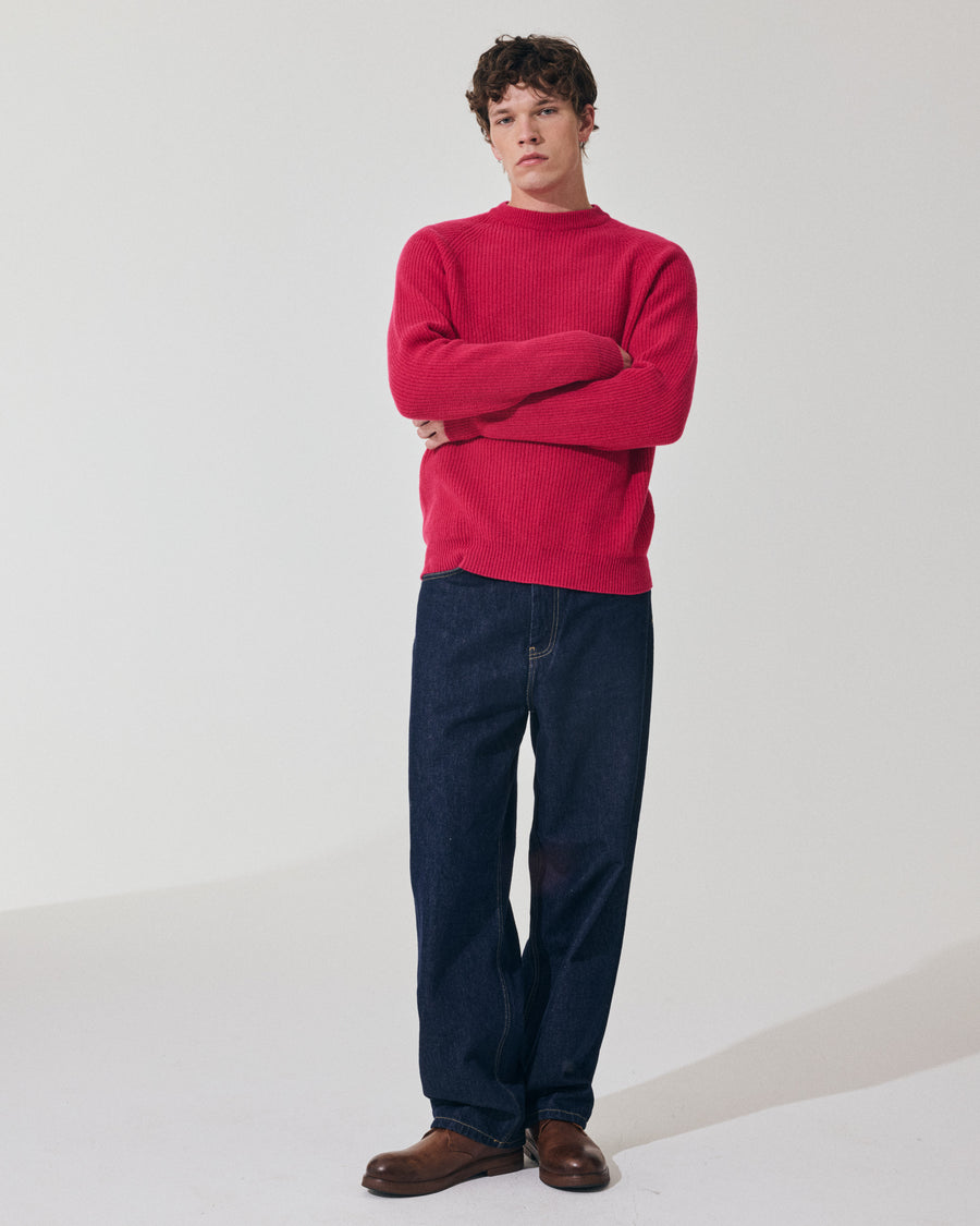 Scaglione ROUND NECK FISHERMAN MIX CASH FUXIA Affare Del Giorno