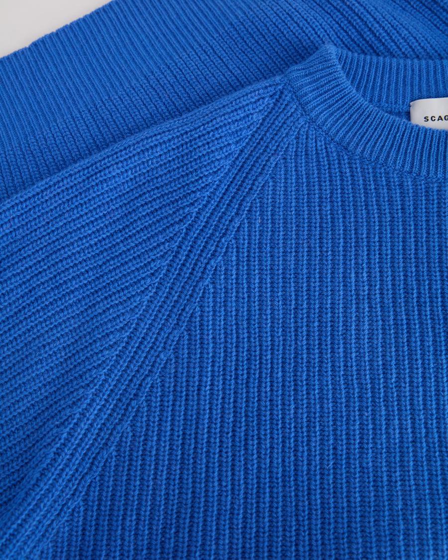 Scaglione ROUND NECK FISHERMAN MIX CASH CERULEO Prezzo Ridotto