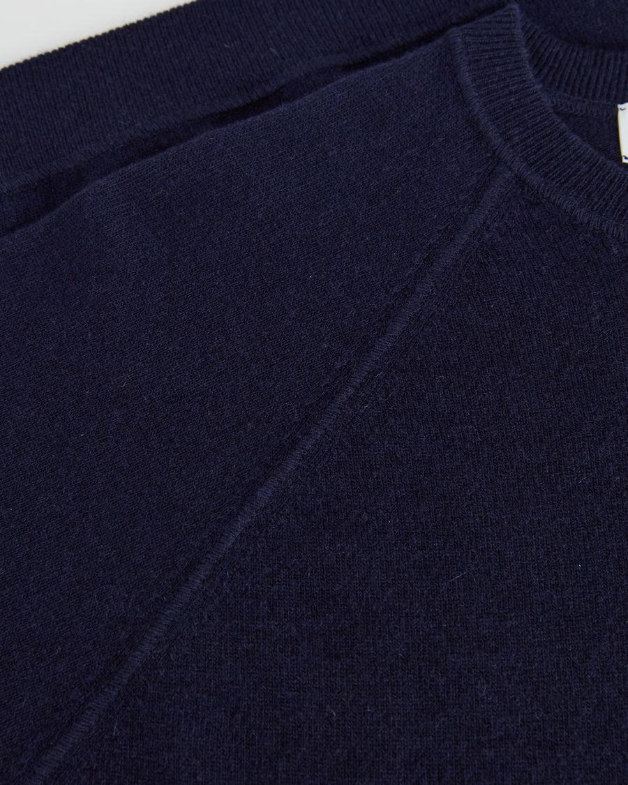 Scaglione ROUND NECK RAGLAN MIX CASH NAVY Sconto