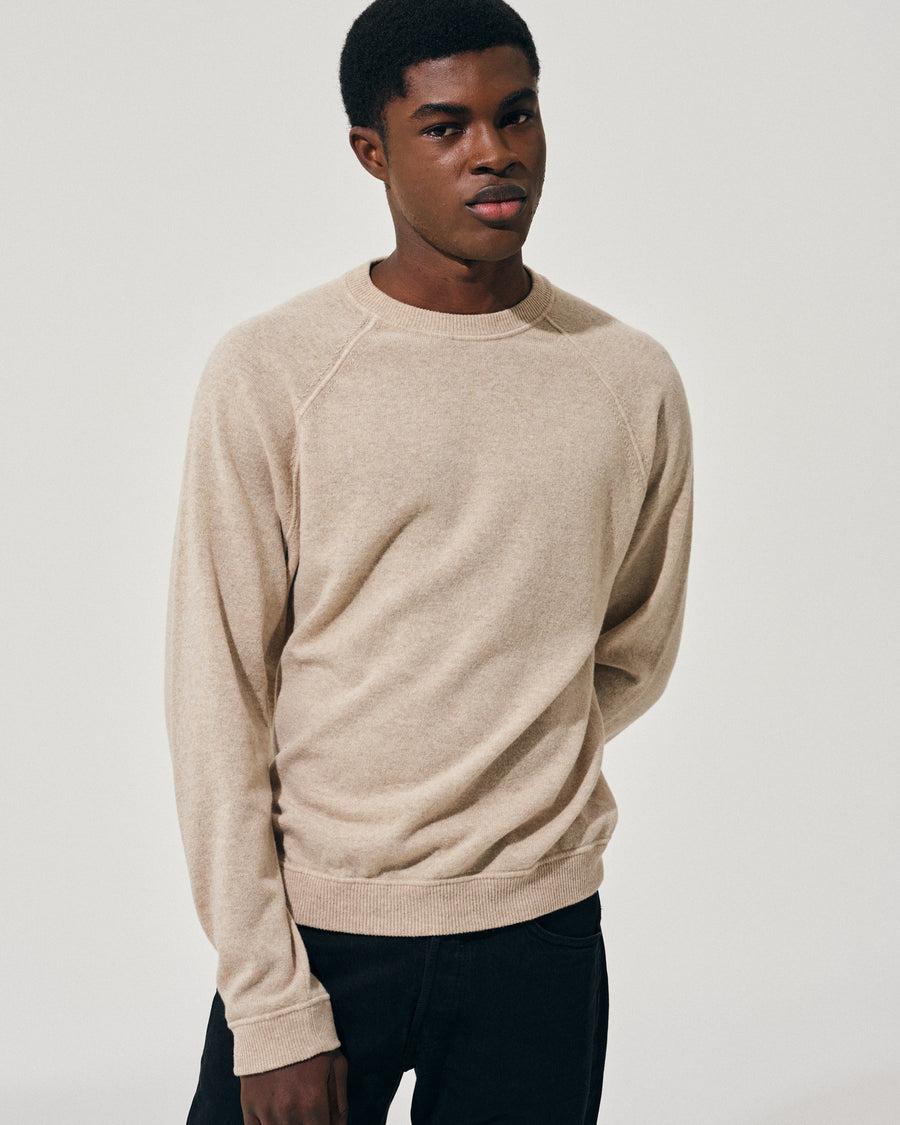 Scaglione ROUND NECK RAGLAN MIX CASH SAND Offerta