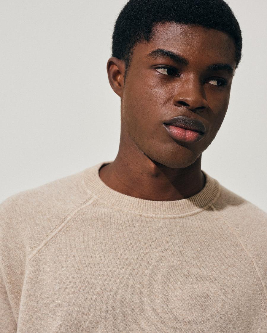 Scaglione ROUND NECK RAGLAN MIX CASH SAND Offerta