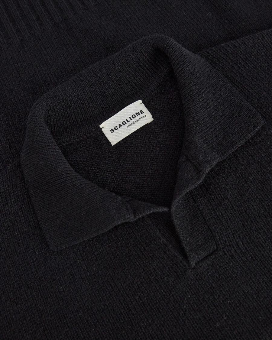 Scaglione OPEN POLO HYBRD CASHMERE BLACK Hotsell