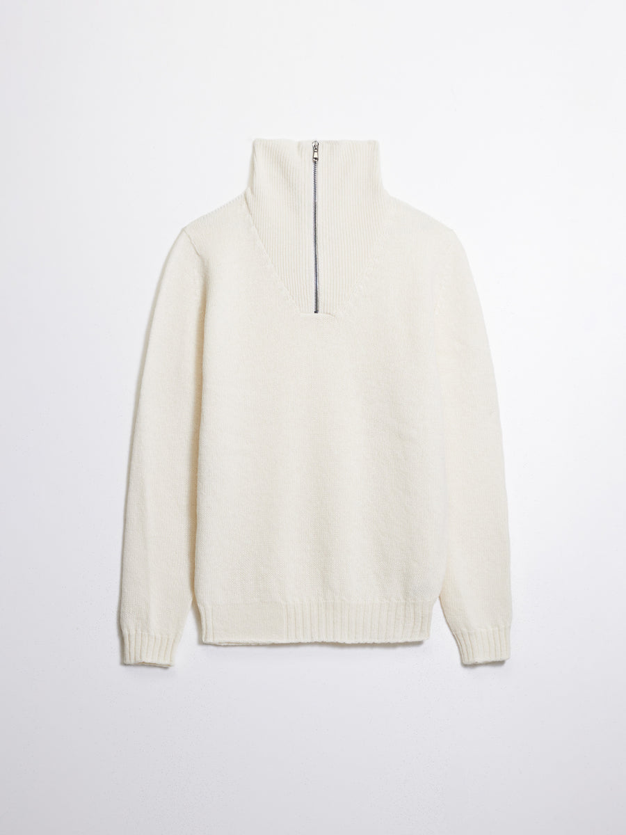 Scaglione MOCK NECK ZIP SOFTWOOL ICE I Più Venduti