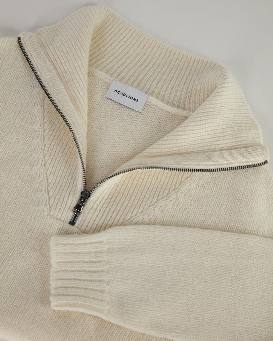 Scaglione MOCK NECK ZIP SOFTWOOL ICE I Più Venduti