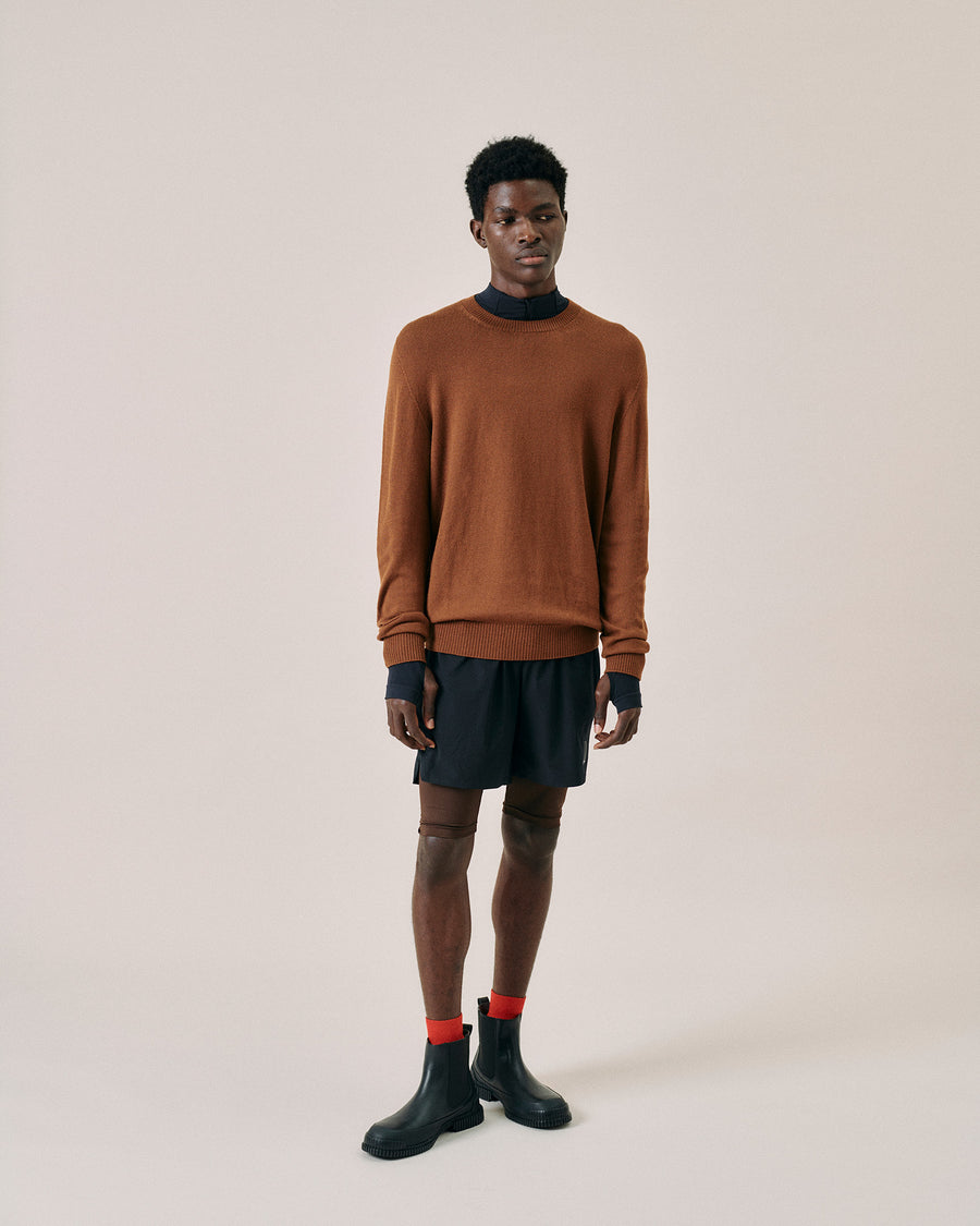 Scaglione ROUND NECK SEAMLESS MERINO RHUM Negozio