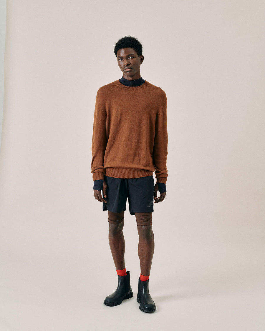 Scaglione ROUND NECK SEAMLESS MERINO RHUM Negozio