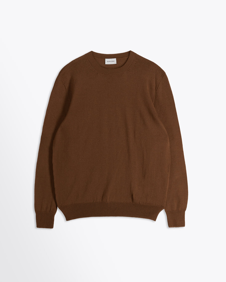 Scaglione ROUND NECK SEAMLESS MERINO RHUM Negozio