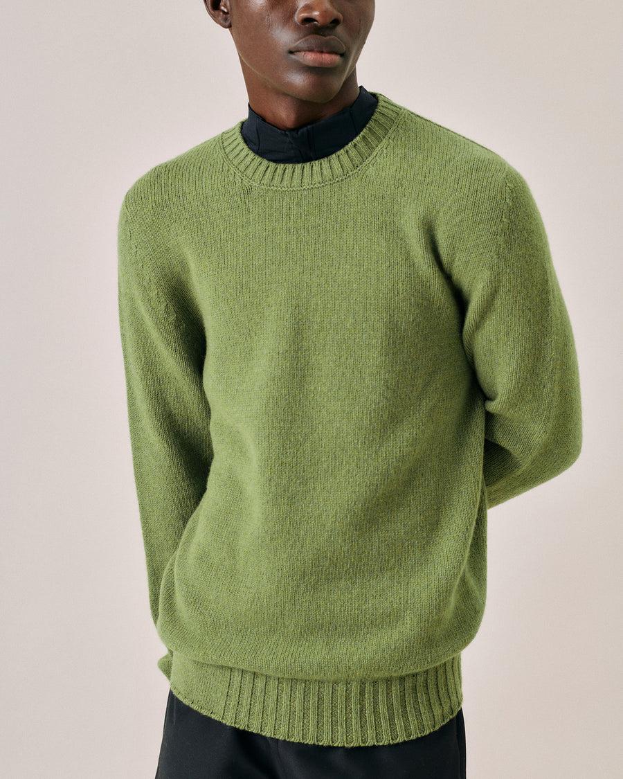 Scaglione ROUND NECK SOFT HYBRD CASHMERE CACTUS Offerta natalizia