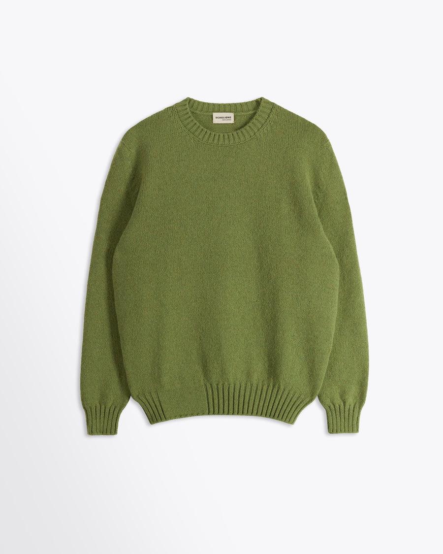 Scaglione ROUND NECK SOFT HYBRD CASHMERE CACTUS Offerta natalizia