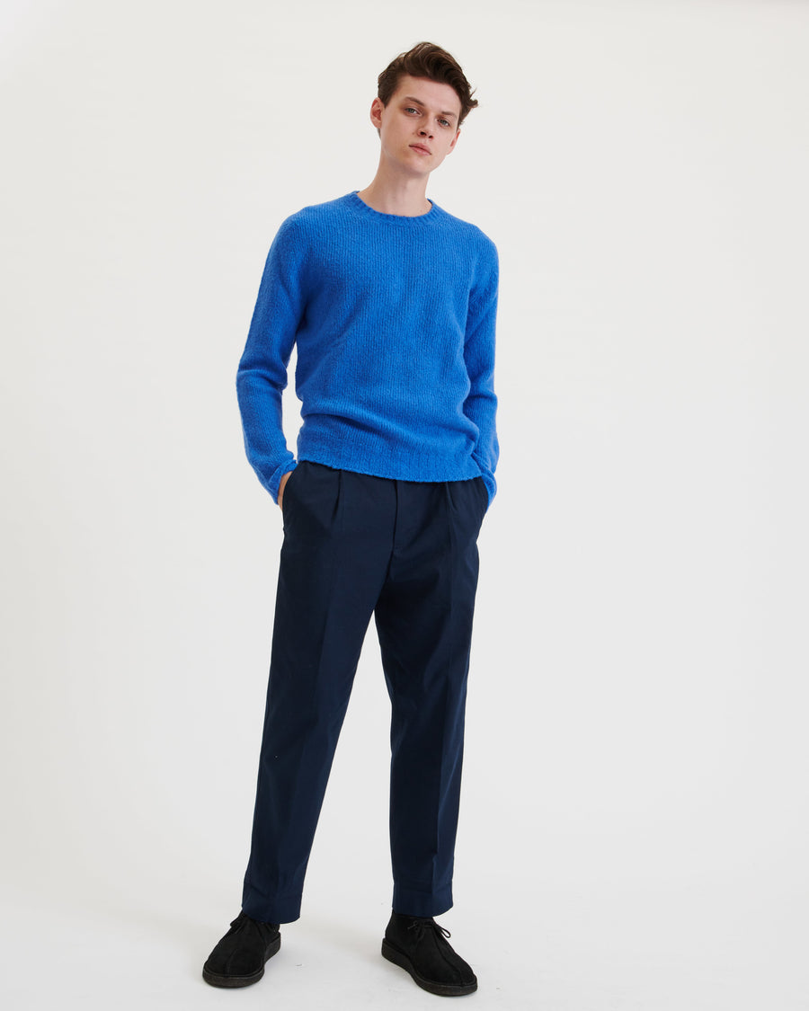 Scaglione ROUND NECK SEAMLESS PUFFED CASHMERE CORNFLOWER Offerta Giorno del Papà