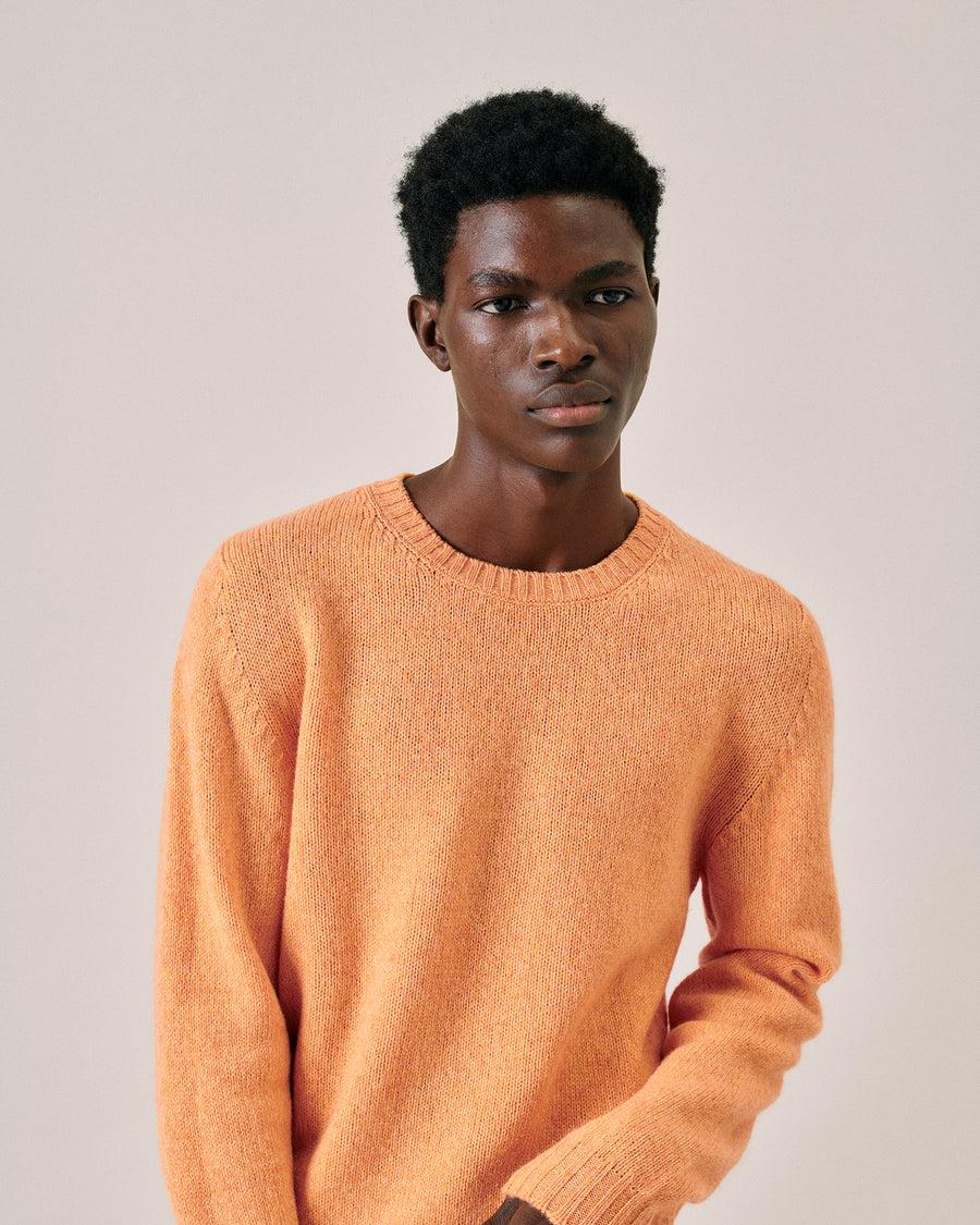 Scaglione ROUND NECK SEAMLESS SOFTWOOL TANGERINE Latest fashion