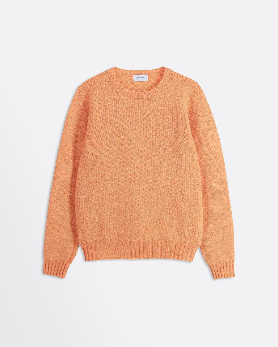 Scaglione ROUND NECK SEAMLESS SOFTWOOL TANGERINE Latest fashion