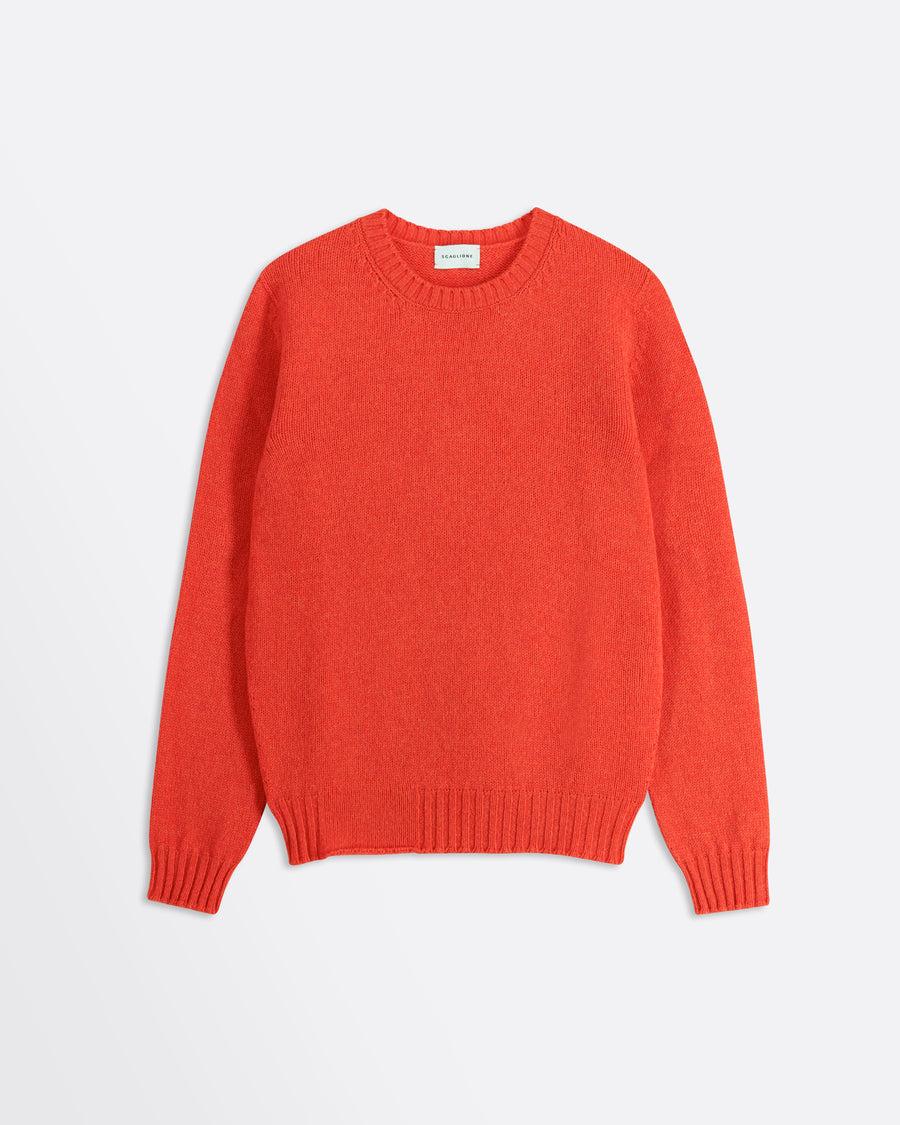 Scaglione ROUND NECK SEAMLESS SOFTWOOL CARROT Online Outlet