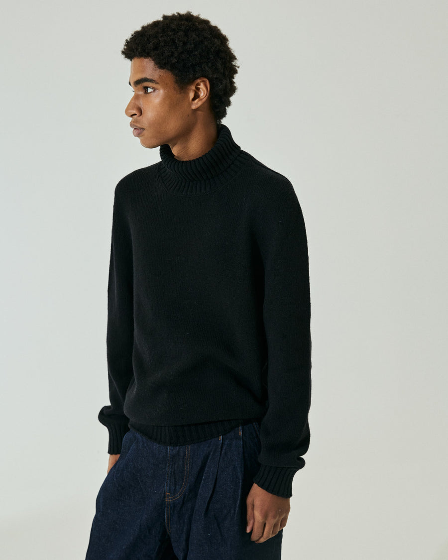 Scaglione TURTLE NECK SOFT HYBRD CASHMERE BLACK Nuovi prodotti
