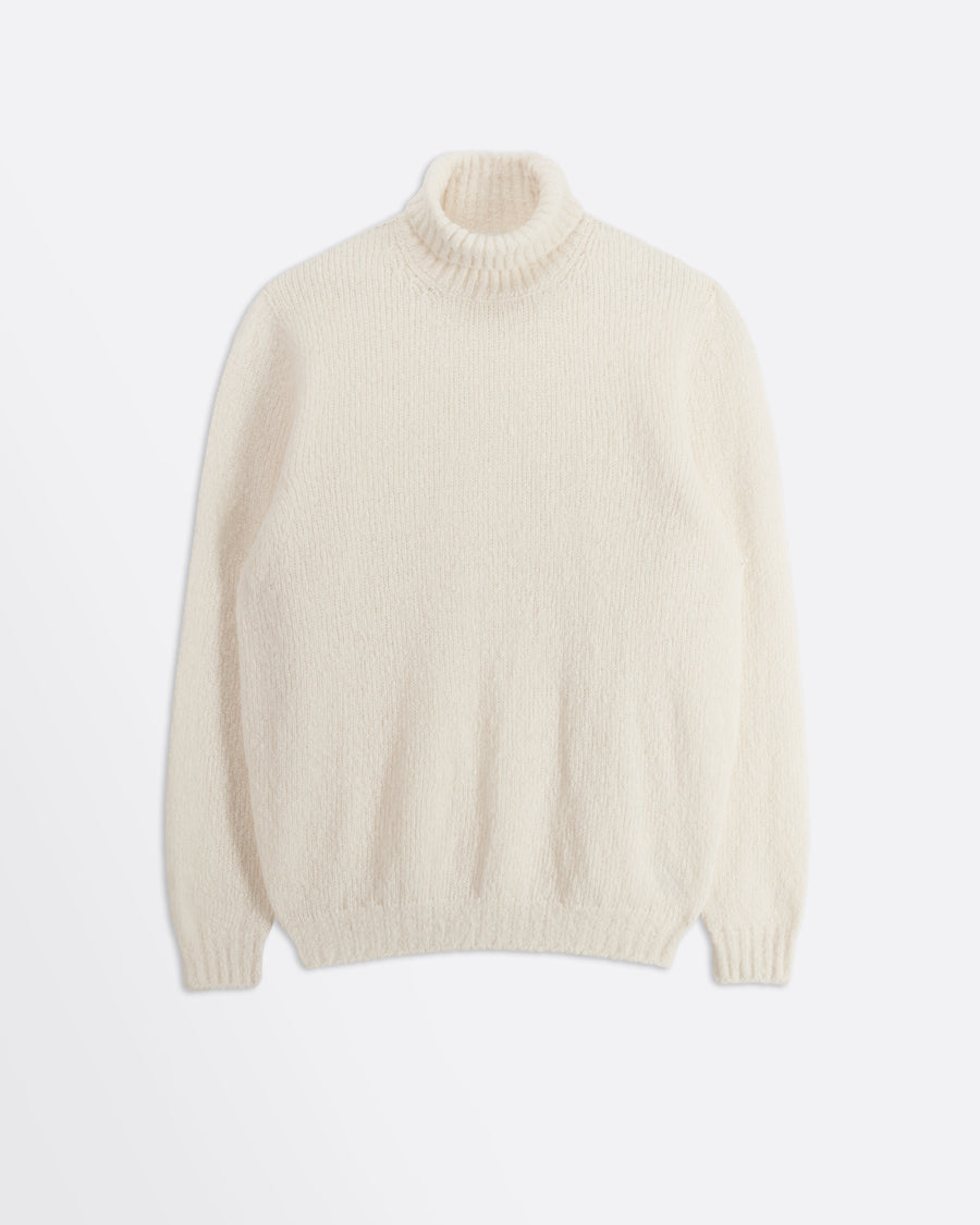Scaglione TURTLE NECK SEAMLESS PUFFED CASHMERE MILK Ritorno libero