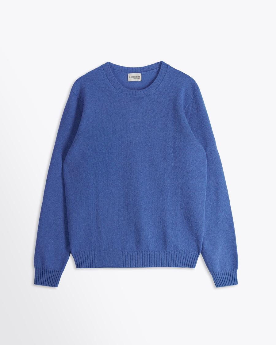Scaglione ROUND NECK SEAMLESS HYBRD CASHMERE CORNFLOWER Fino al 60% di sconto