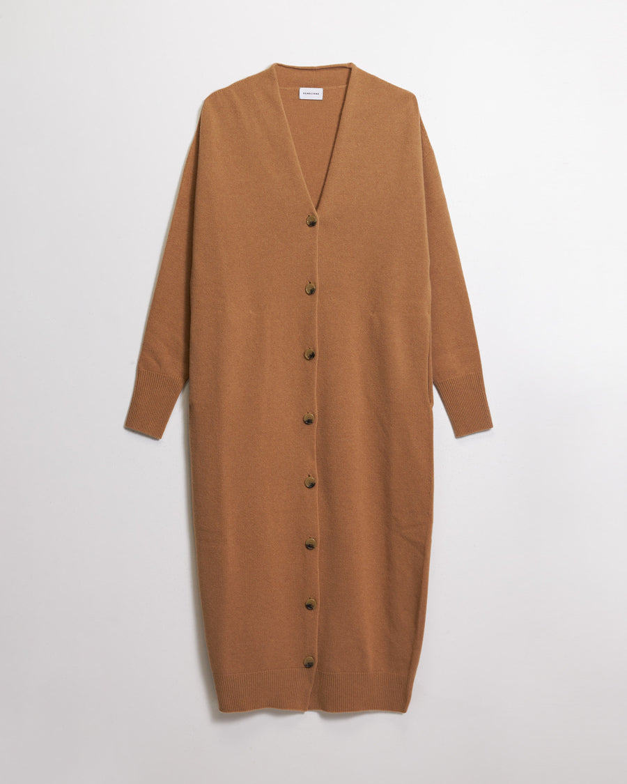 Scaglione CARDIGAN LUNGO SEAMLESS CARAMEL Limitato a 3 giorni