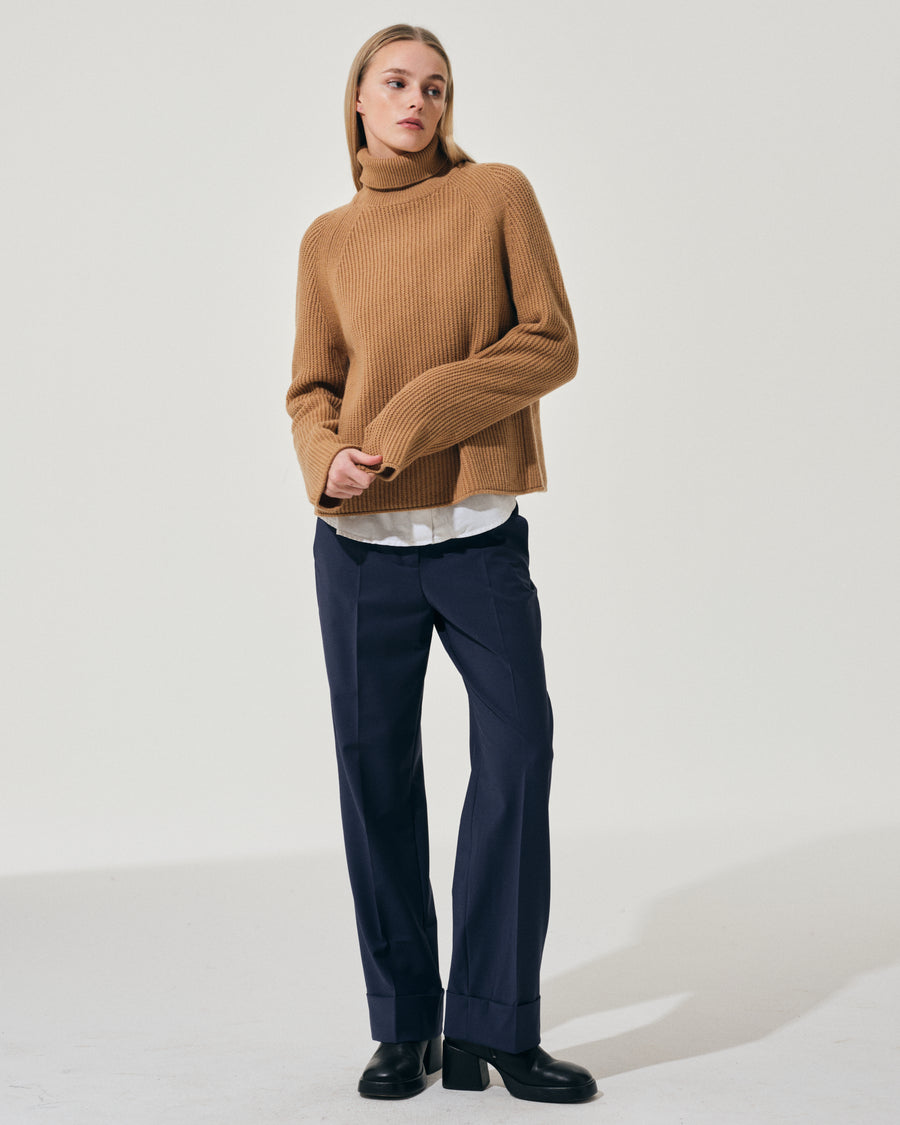Scaglione ROUND NECK RAGLAN FISHERMAN CARAMEL Duty-free