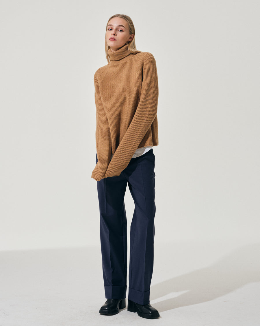 Scaglione ROUND NECK RAGLAN FISHERMAN CARAMEL Duty-free