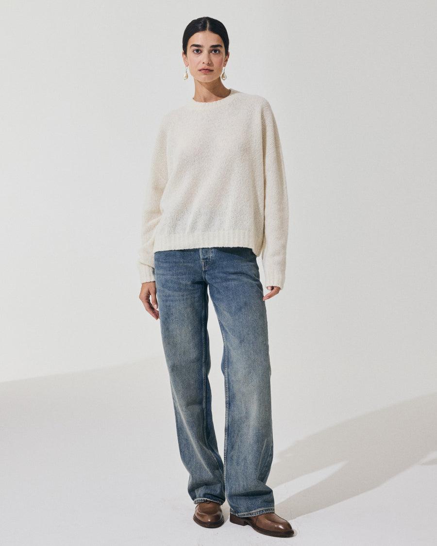Scaglione ROUND NECK OVER PUFFED CASHMERE MILK Fino Al -60%