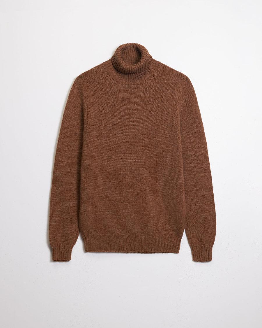 Scaglione TURTLE NECK SEAMLESS SOFTWOOL RUST Online