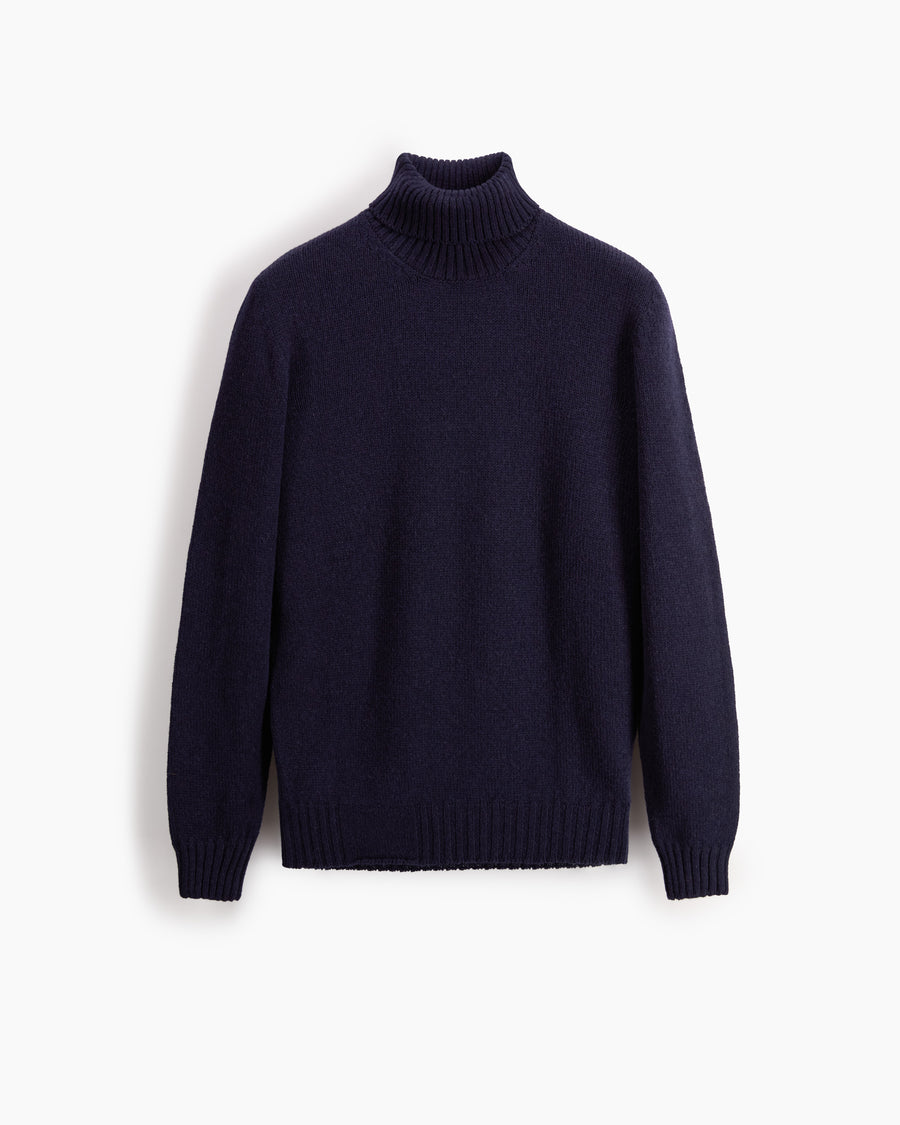 Scaglione TURTLE NECK SEAMLESS SOFTWOOL DKNAVY Outlet